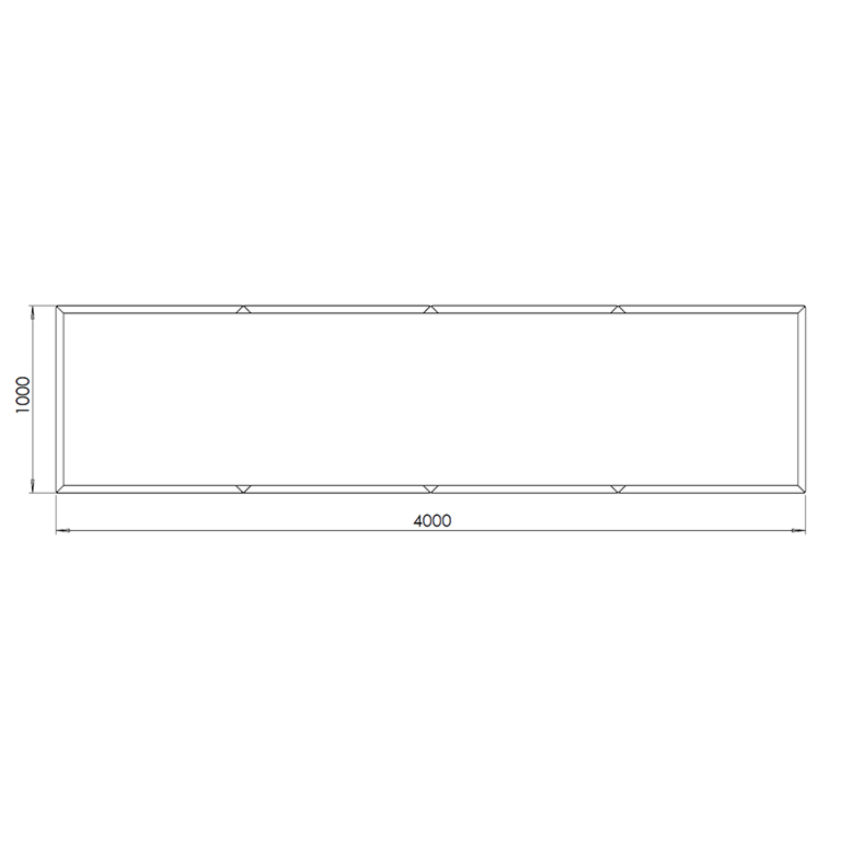 Corteni terasest lillekast Texas xxl 400 x 100 cm