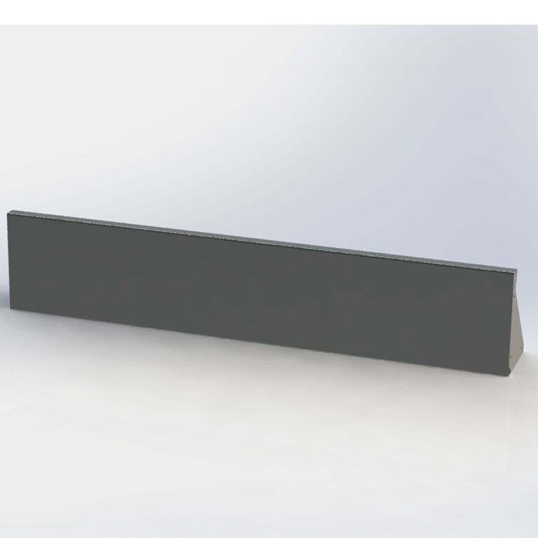 Pulbervärvitud terasest tugisein sirge 150 cm (kõrgus 30 cm)
