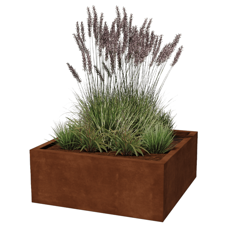 Keevitatud Corten-terasest lillekast Montana 100 x 100 x 40 cm