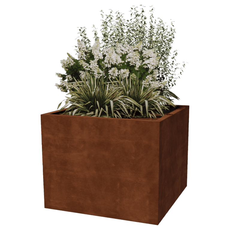Keevitatud Corten-terasest lillekast Montana 100 x 100 x 80 cm