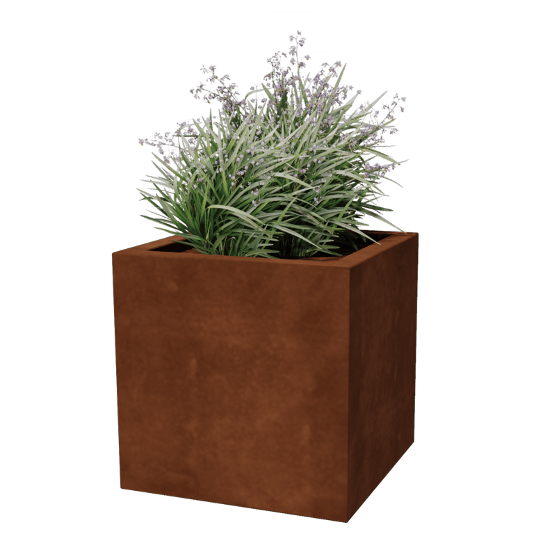 Keevitatud Corten-terasest lillekast Montana 50 x 50 x 50 cm