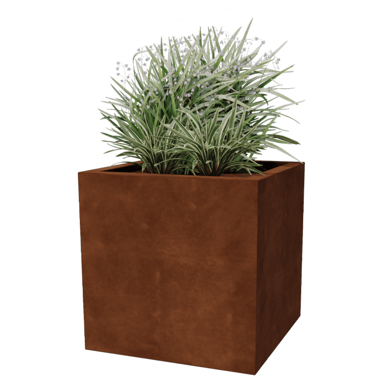 Keevitatud Corten-terasest lillekast Montana 60 x 60 x 60 cm