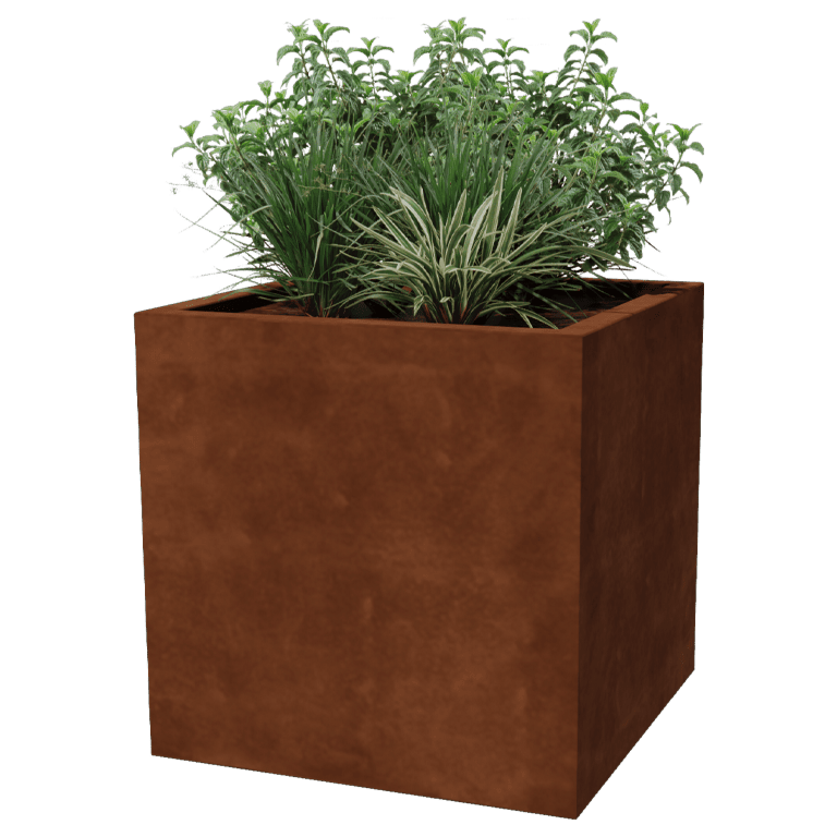 Keevitatud Corten-terasest lillekast Montana 70 x 70 x 70 cm