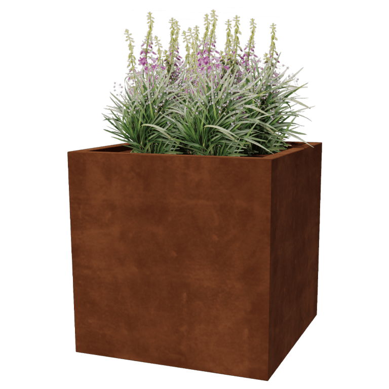 Keevitatud Corten-terasest lillekast Montana 80 x 80 x 80 cm