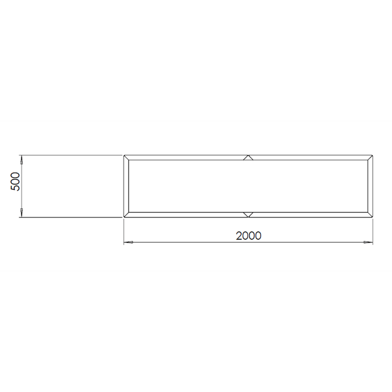Pulbervärvitud terasest lillekast Texas xxl 200 x 50 cm