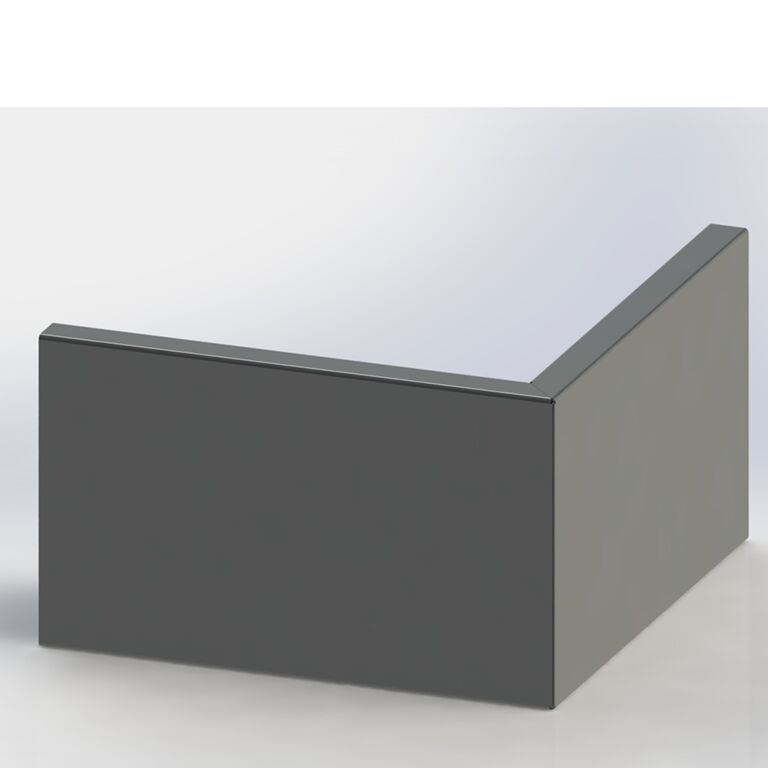 Pulbervärvitud terasest tugisein välisnurk 100 x 100 cm (kõrgus 60 cm)