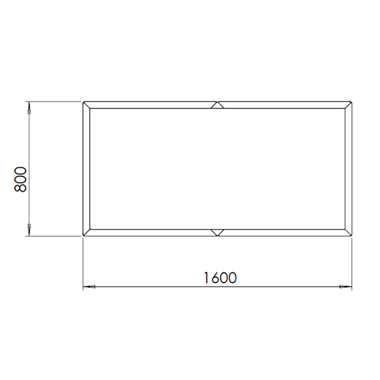 Pulbervärvitud terasest lillekast Texas xxl 160 x 80 cm
