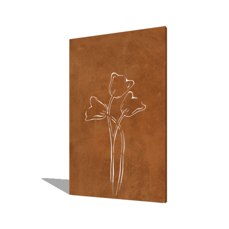 Corteni terasest aia paneel tulp sümmeetriline 120 x 6 x 190 cm