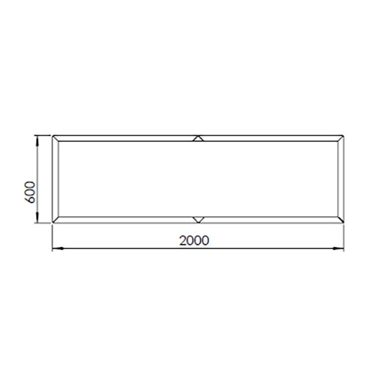 Pulbervärvitud terasest lillekast Texas xxl 200 x 60 cm