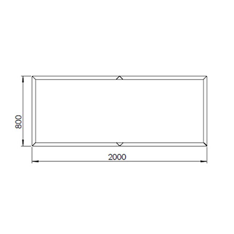 Pulbervärvitud terasest lillekast Texas xxl 200 x 80 cm