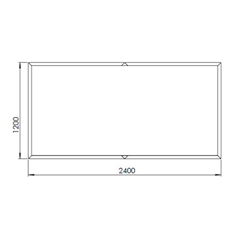 Pulbervärvitud terasest lillekast Texas xxl 240 x 120 cm