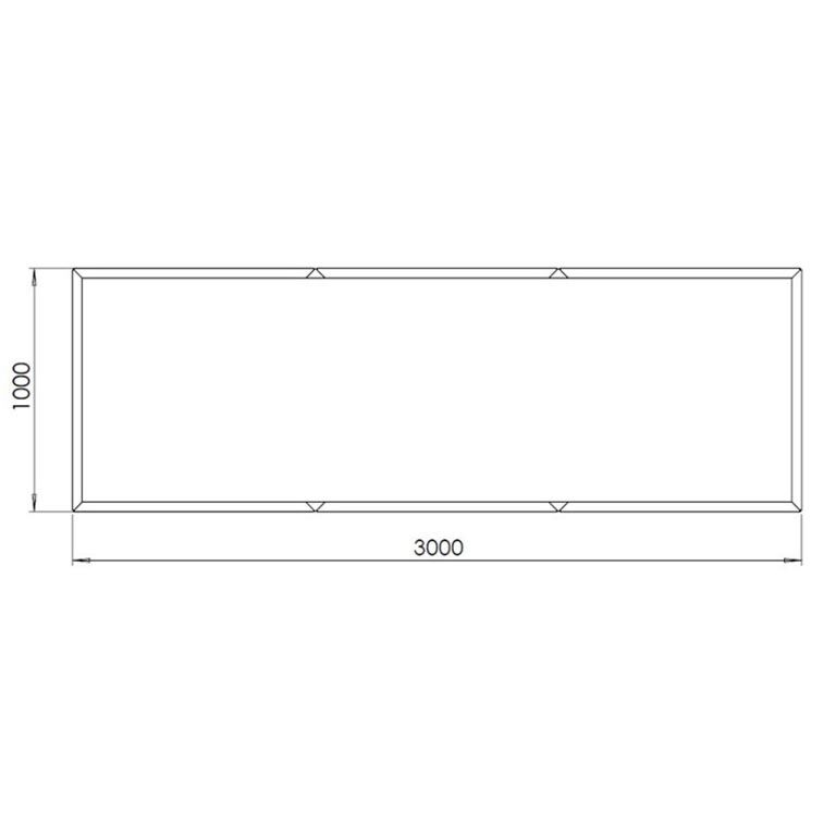 Pulbervärvitud terasest lillekast Texas xxl 300 x 100 cm