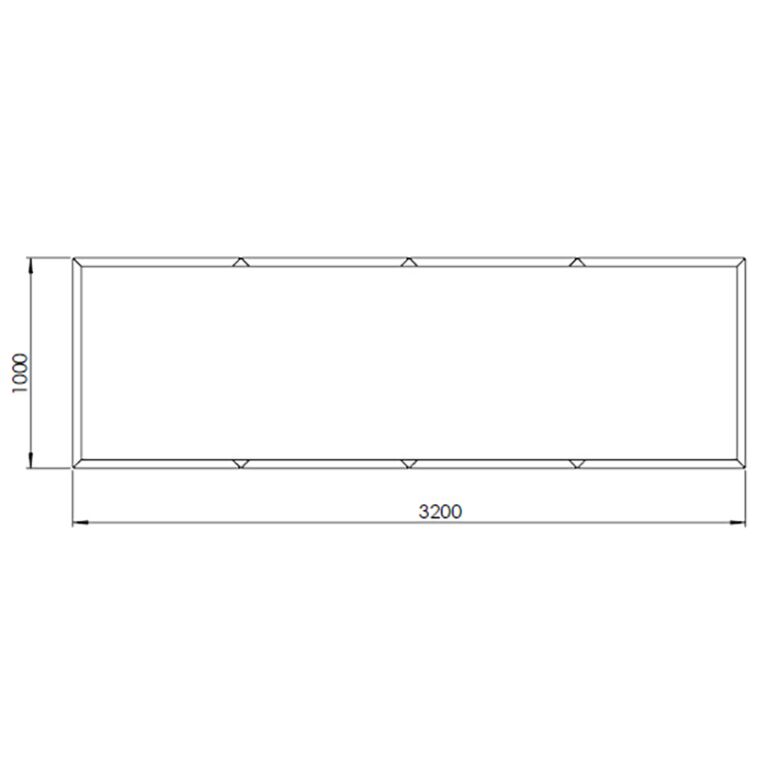 Pulbervärvitud terasest lillekast Texas xxl 320 x 100 cm