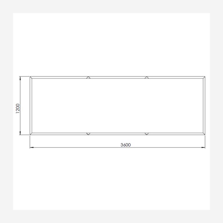 Pulbervärvitud terasest lillekast Texas xxl 360 x 120 cm