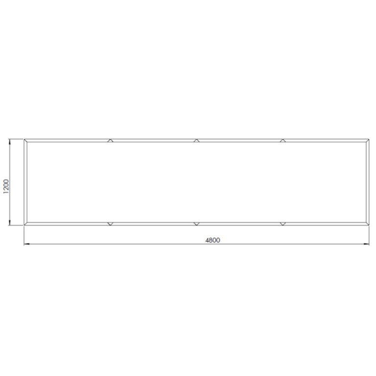 Pulbervärvitud terasest lillekast Texas xxl 480 x 120 cm