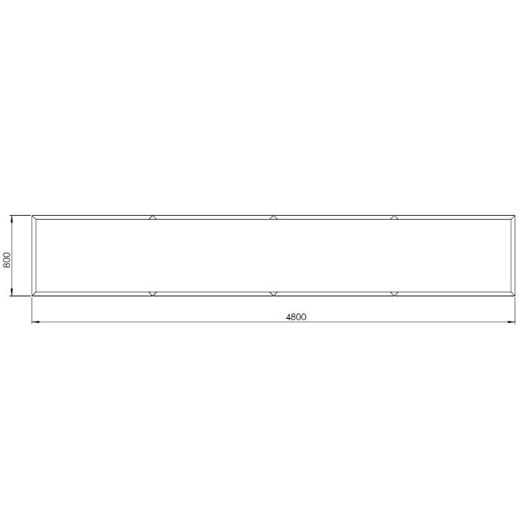 Pulbervärvitud terasest lillekast Texas xxl 480 x 80 cm