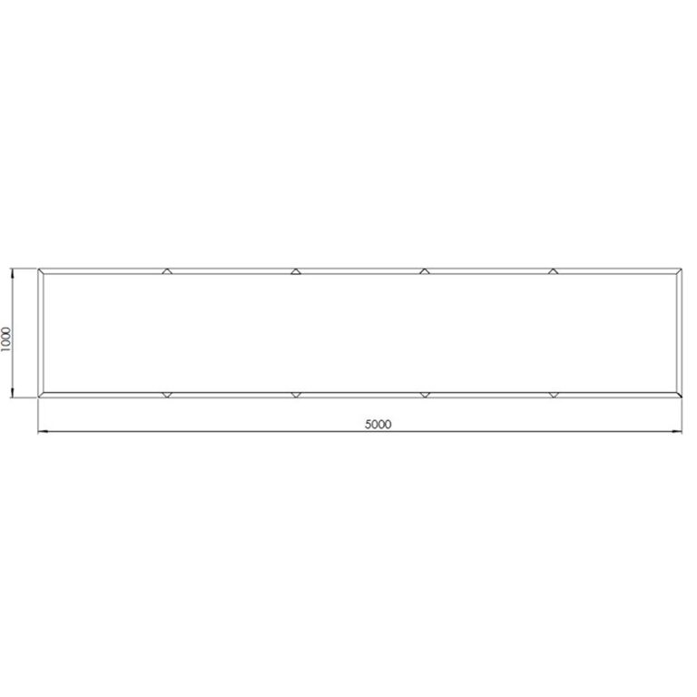 Pulbervärvitud terasest lillekast Texas xxl 500 x 100 cm
