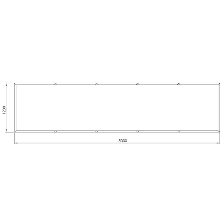 Pulbervärvitud terasest lillekast Texas xxl 500 x 120 cm