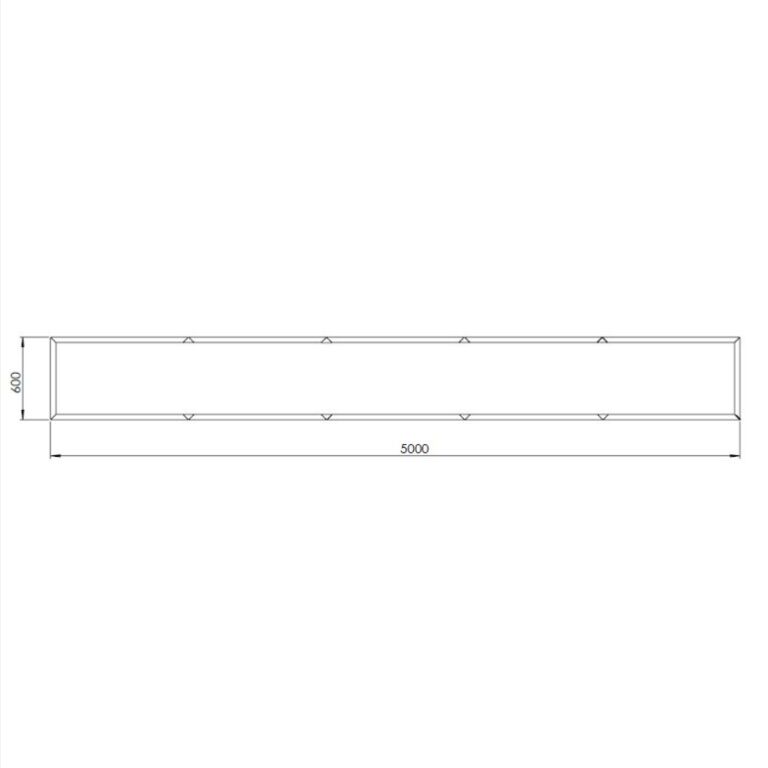 Pulbervärvitud terasest lillekast Texas xxl 500 x 60 cm