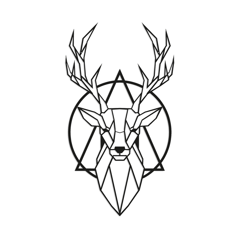 Metallist seinadekoratsioonid Hirv 2.0