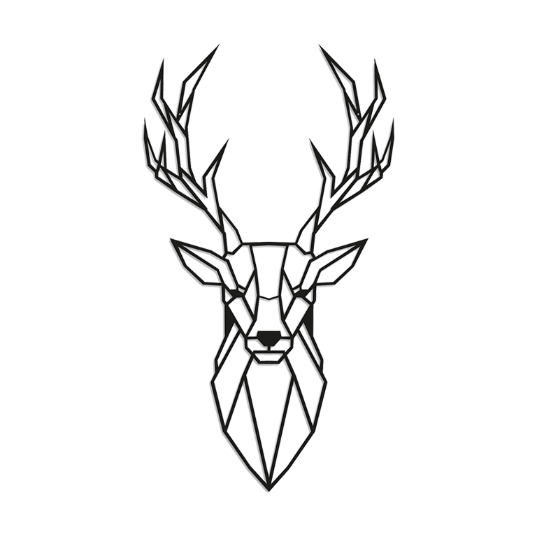 Metallist seinadekoratsioonid Hirv 1.0