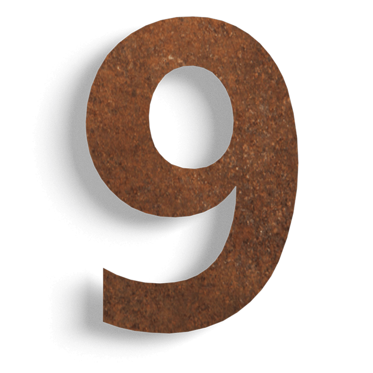 majanumber Corten teras (plaat) 9 - 15 cm