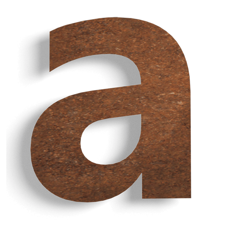 majanumber Corten teras (plaat) a - 10 cm
