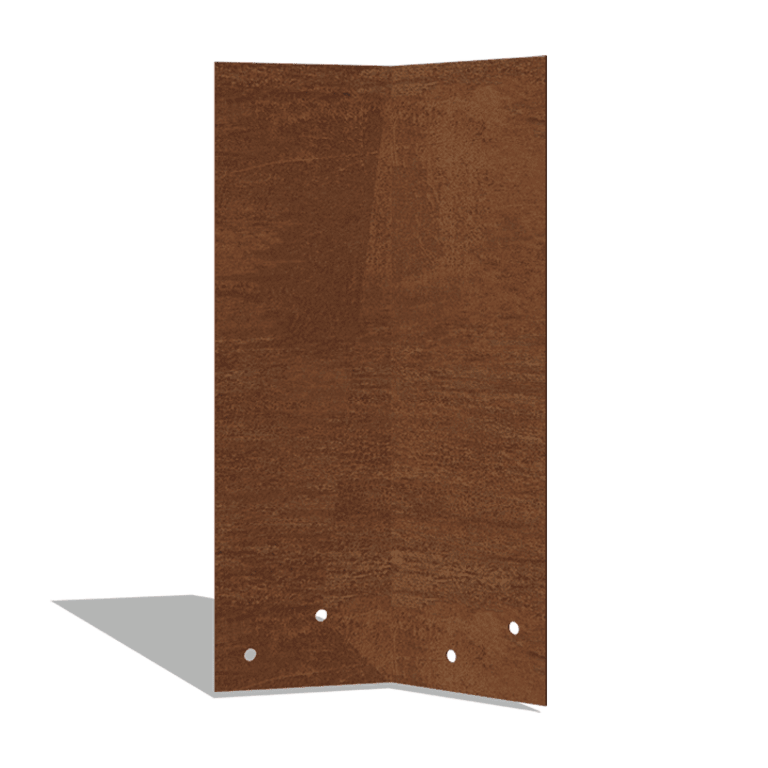 ühendusplaat Corten teras 45º kõrge 34 - 37,5 cm