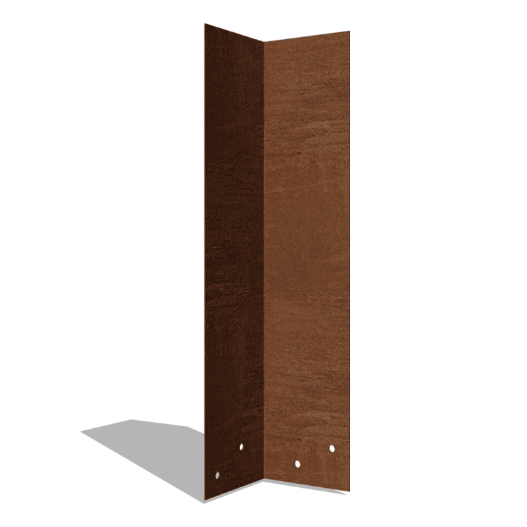 ühendusplaat Corten teras 90º kõrge XL 45 cm