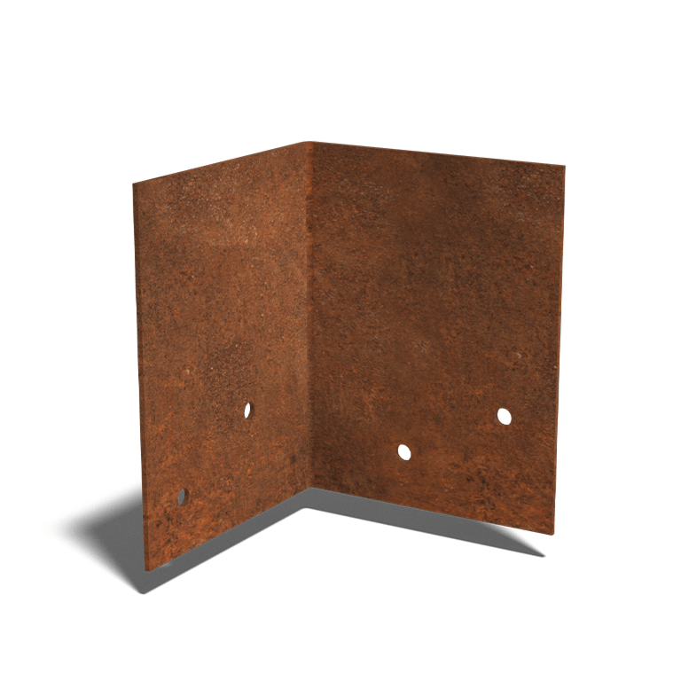 ühendusplaat Corten terasest 90º kiht 12 - 15 cm