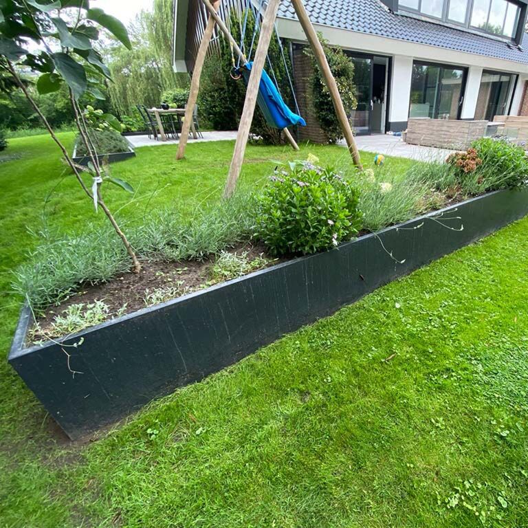 Pulbervärvitud terasest tugisein sirge 200 cm (kõrgus 50 cm)