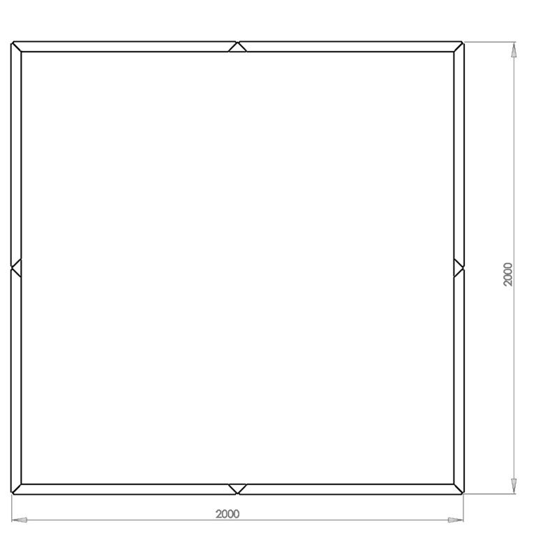 Corteni terasest lillekast Miami xxl 200 x 200 cm