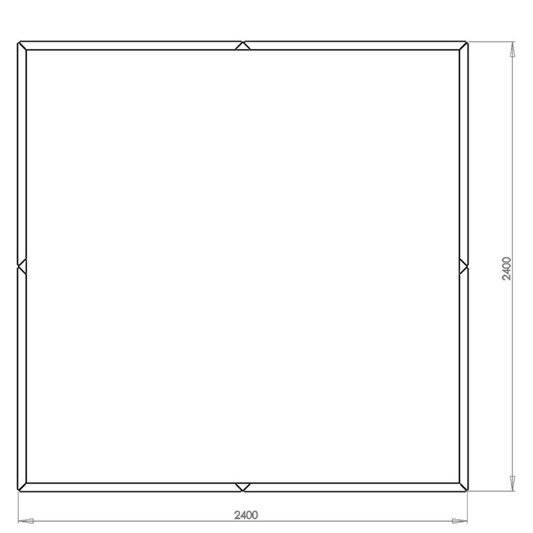 Corteni terasest lillekast Miami xxl 240 x 240 cm
