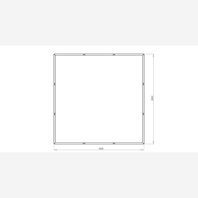 Corteni terasest lillekast Miami xxl 300 x 300 cm