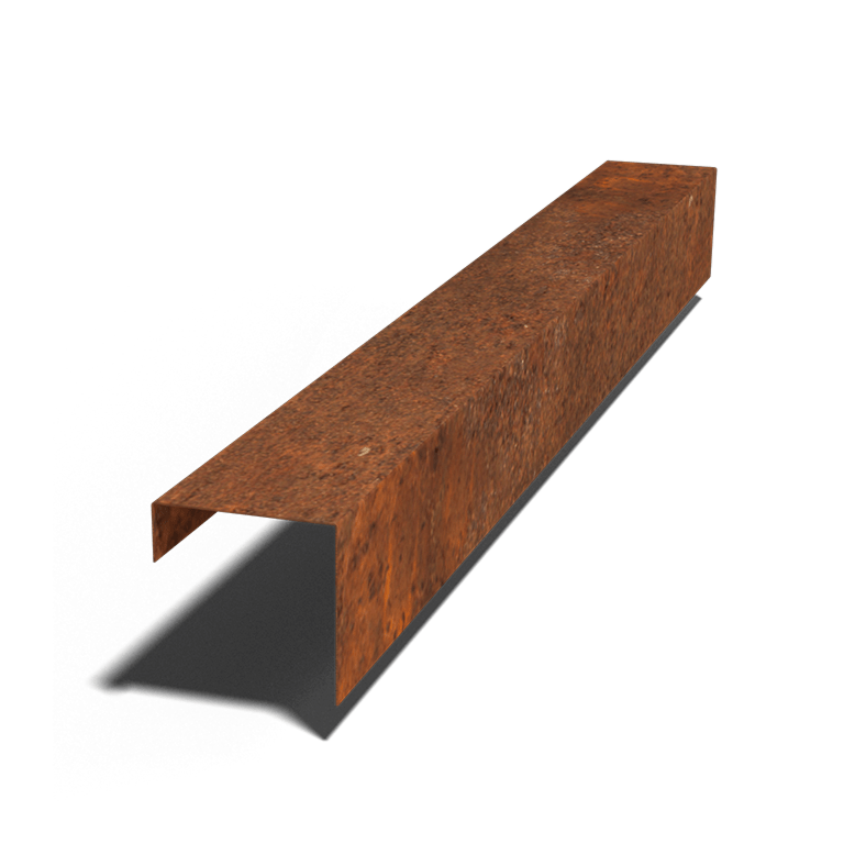 Corten-terasest U-profiil 15 x 15 x 5 cm (pikkus 150 cm)