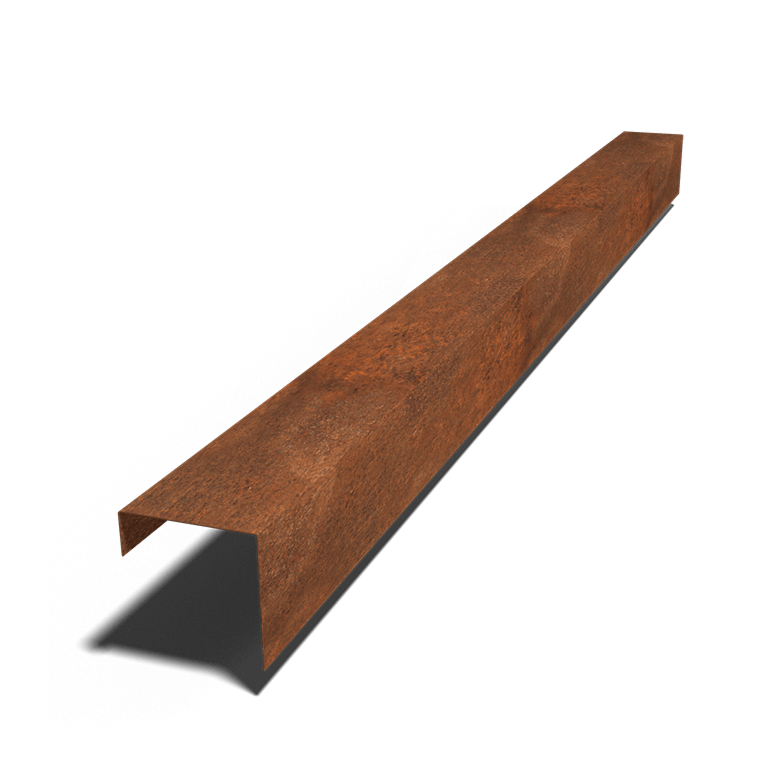Corten-terasest U-profiil 15 x 15 x 5 cm (pikkus 240 cm)