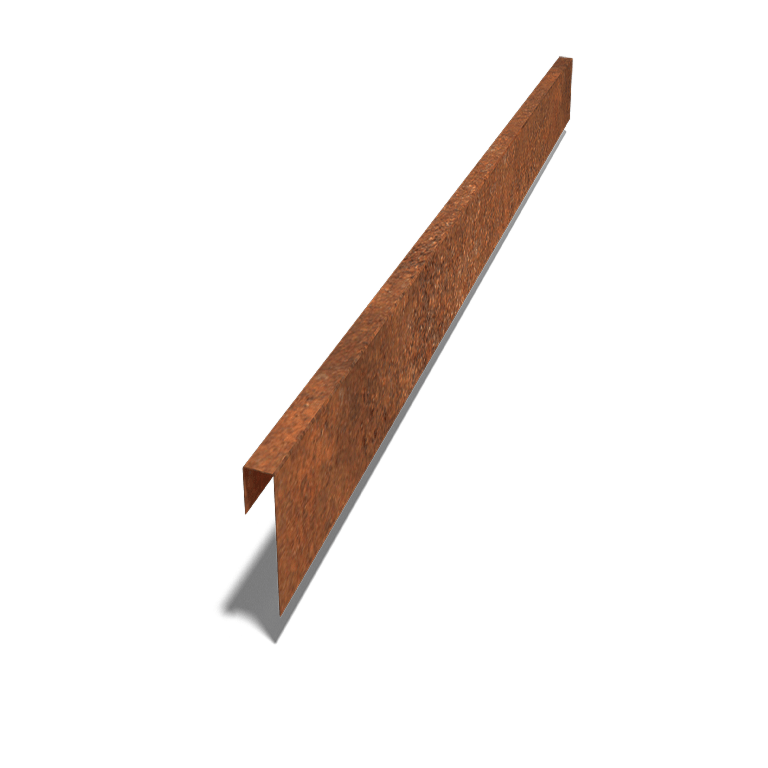 Corten-terasest U-profiil 15 x 5 x 5 cm (pikkus 240 cm)