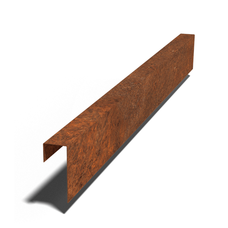 Corten-terasest U-profiil 15 x 6 x 5 cm (pikkus 150 cm)