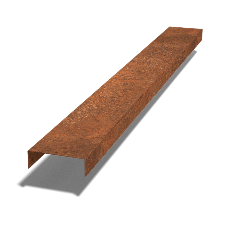 Corten-terasest U-profiil 5 x 15 x 5 cm (pikkus 150 cm)