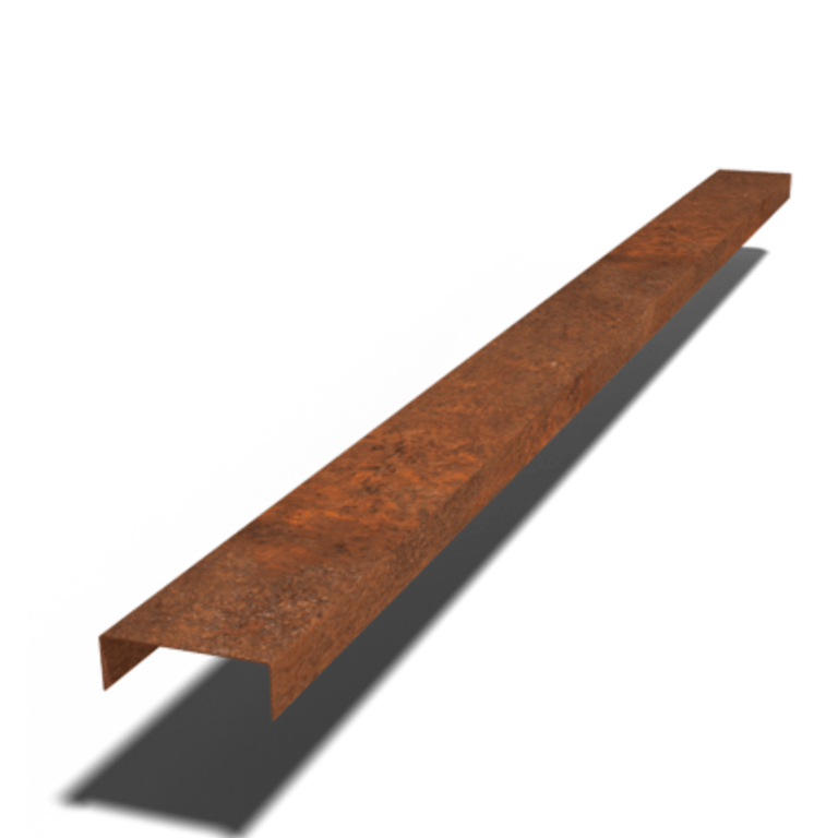 Corten-terasest U-profiil 5 x 15 x 5 cm (pikkus 240 cm)