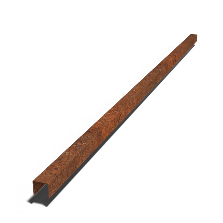 Corten-terasest U-profiil 5 x 5 x 5 cm (pikkus 240 cm)
