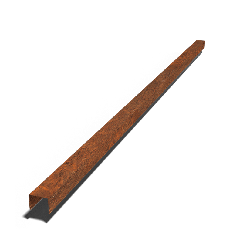 Corten-terasest U-profiil 5 x 6 x 5 cm (pikkus 240 cm)