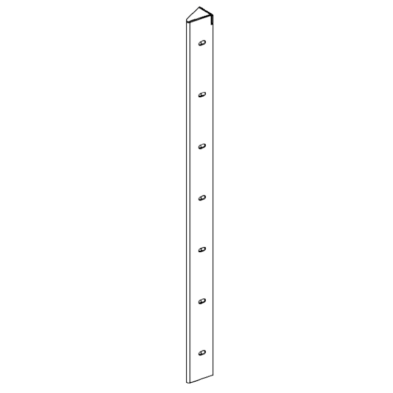 nurgaelement Pulbriga kaetud teras 30° 70 cm