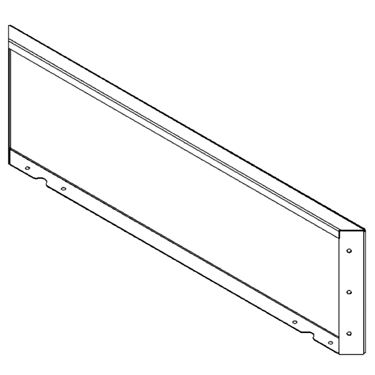 Pulbervärvitud terasest paneel 30 x 100 cm