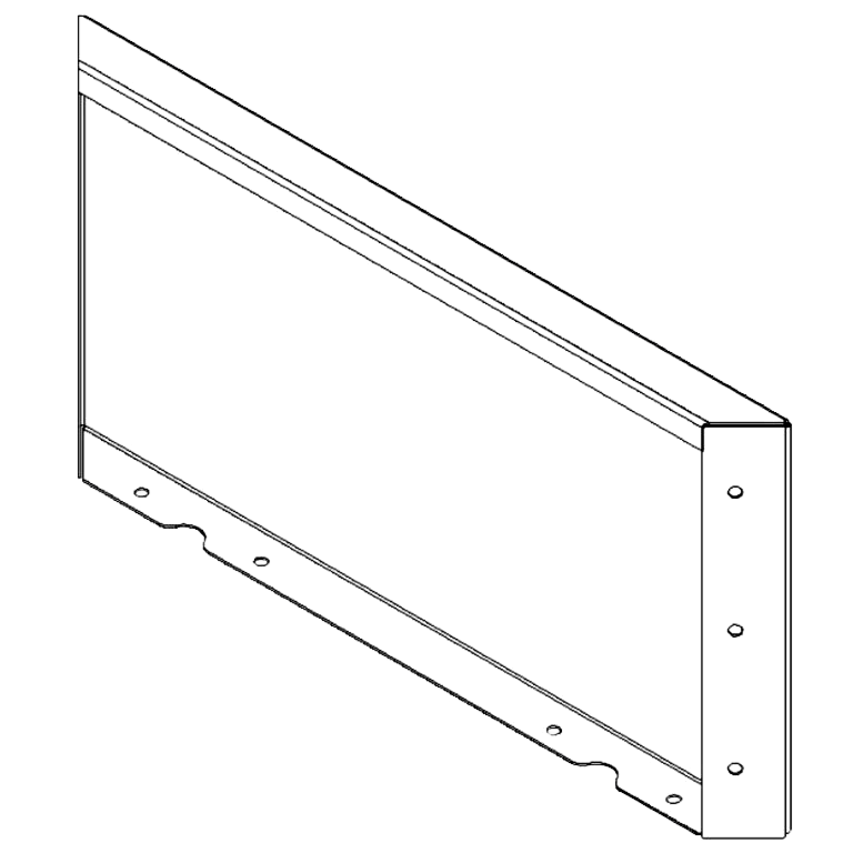 Pulbervärvitud terasest paneel 30 x 60 cm