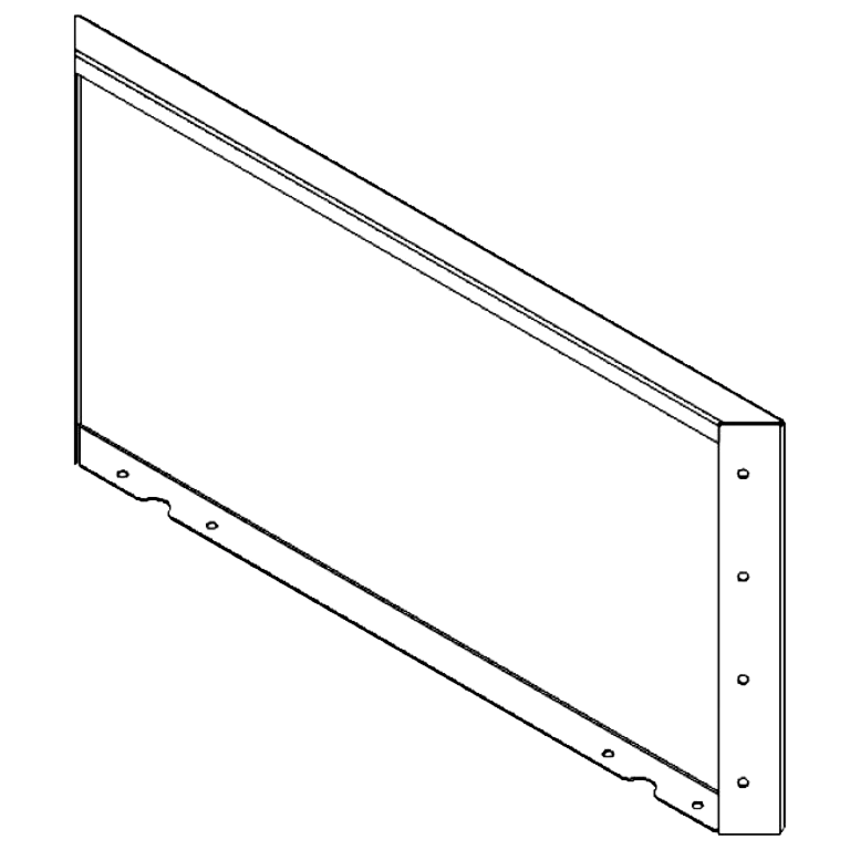 Pulbervärvitud terasest paneel 40 x 80 cm