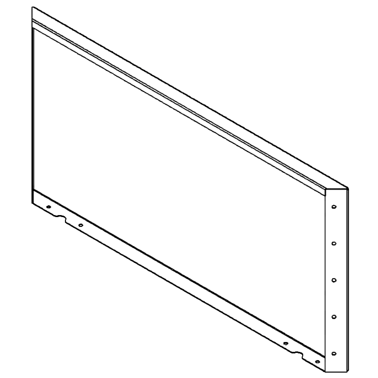 Pulbervärvitud terasest paneel 50 x 100 cm