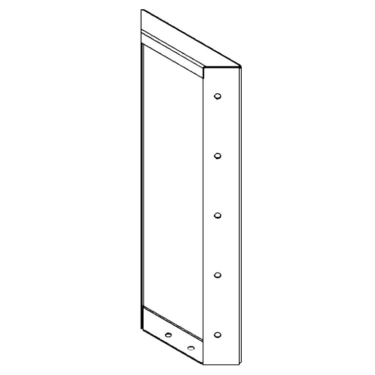 Pulbervärvitud terasest paneel 50 x 20 cm