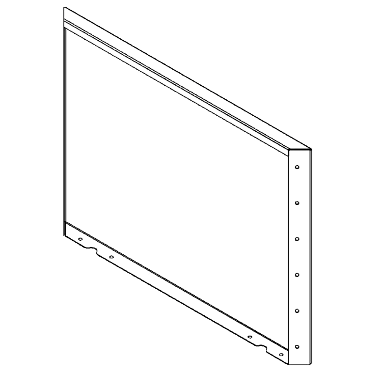 Pulbervärvitud terasest paneel 60 x 80 cm