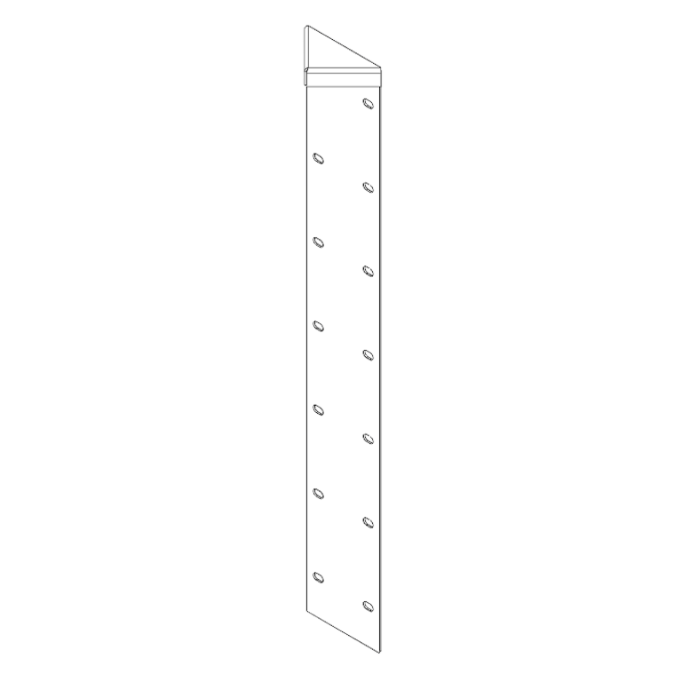 nurgaelement Pulbriga kaetud teras 180° 70 cm